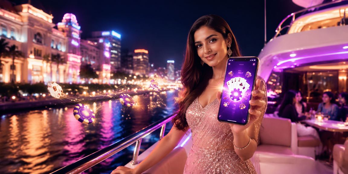 Players enjoying Teen Patti game with neon lighting in Delhi