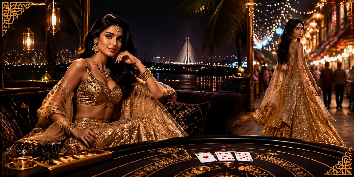 Live casino baccarat table in Bandra, Mumbai